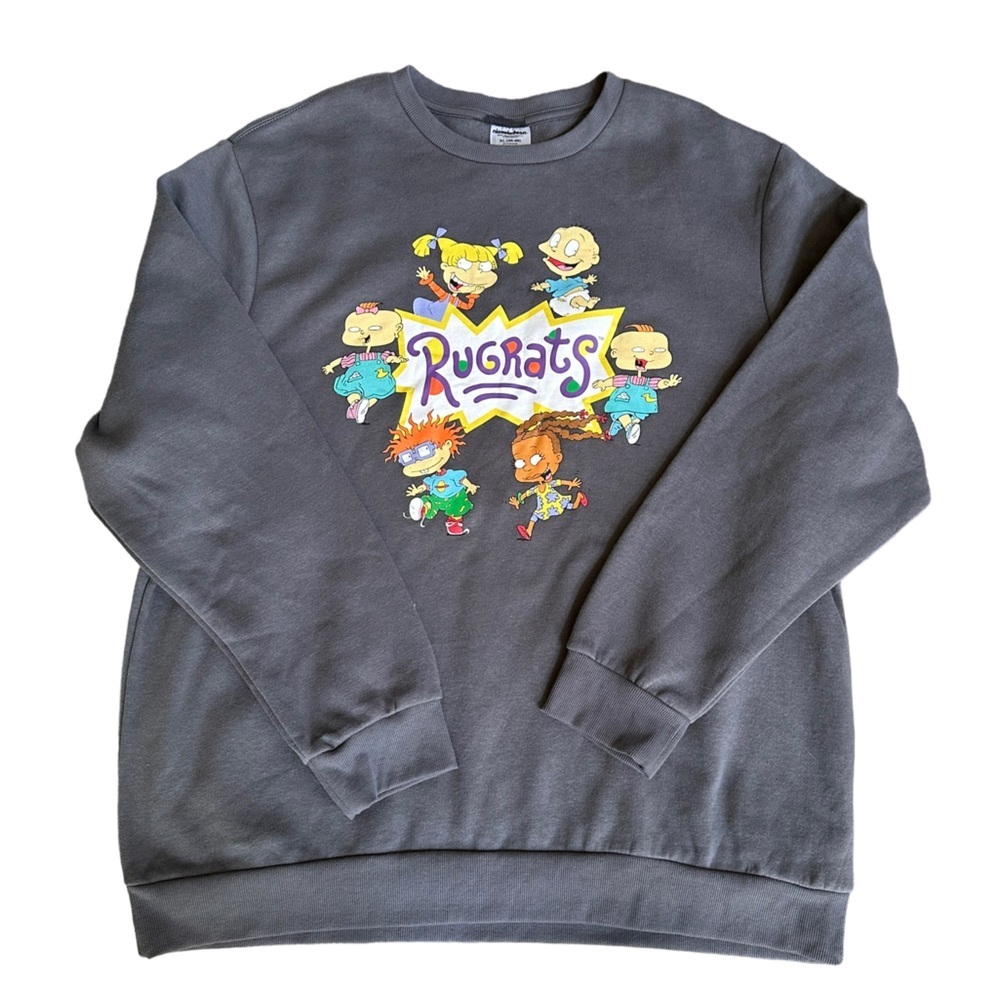 Nickelodeon Women's‎ Grey Crewneck Long Sleeve Rugrats Sweatshirt Size: XL New!